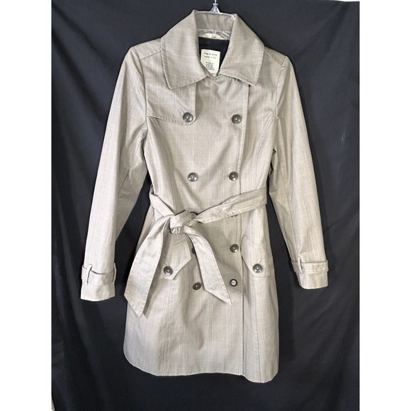 Rag & Bone Double Breasted Plaid Trench Coat Women's 6 Classic - Picture 2 of 14